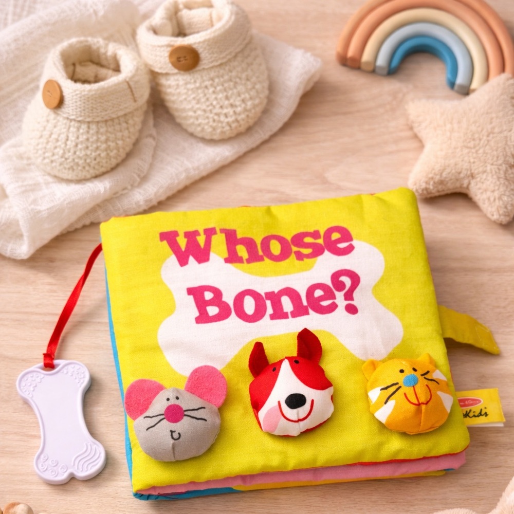 Melissa & Doug K’s Kids “Whose Bone?” Soft Baby Activity Book